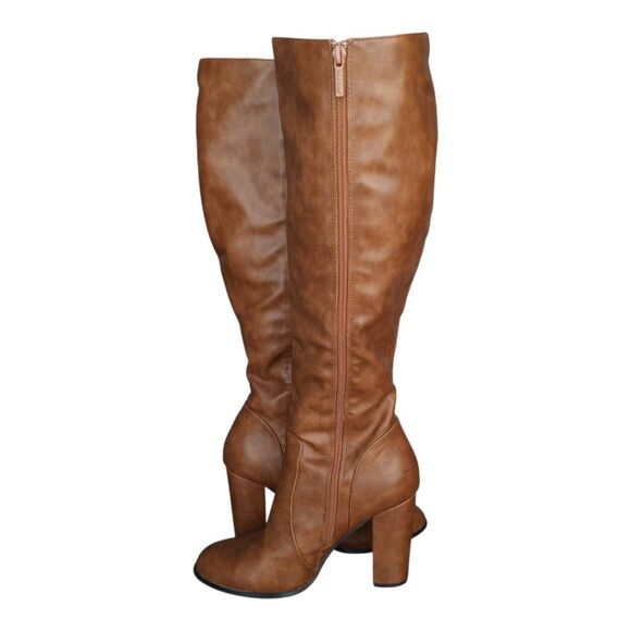 Michael Antonio Knee High Cognac Boots Sz.8 EUC. - Picture 4 of 9